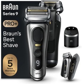 Resim Braun Seri 9 PRO+ 5 Pro Tıraş Elemanları, Hassas Kesim, 6'sı 1 arada SmartCare merkezi, PowerCase - 9577cc 