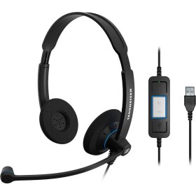 Resim Sennheiser SC-504549 Sc 60 USB Ctrl Çift Taraflı Taçlı USB Kablolu Uc Kulaklığı 