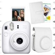 Resim Fujifilm Instax Mini 12 Fotoğraf Makinesi + 20'Li Film + Laporta Albüm + Deri Kılıf Seti 