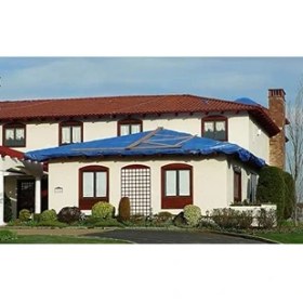 Resim Esmo Home TRA-3050 Su Geçirmez Çok Amaçlı Çok Amaçlı 5 Mil Poli Tente, 30 x 50-Foot, Mavi 