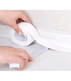 Resim Cmt Uzun Ömürlü PVC Su Geçirmez Bant - 3,2 m x 38 mm - Beyaz Mutfak ve Banyo Lavabo Kenar Bandı 