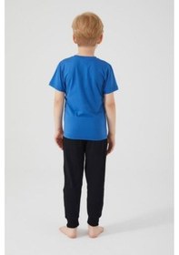 Resim Yasin Tekstil Beyond Amazing D4754-3 Çocuk Cobalt Pijama 