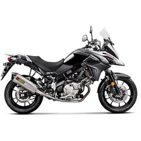 Resim AKRAPOVIC S-S6R9-WT SUZUKI V-STROM 650 (17-24) RACING LINE (TITANIUM) EGZOZ 