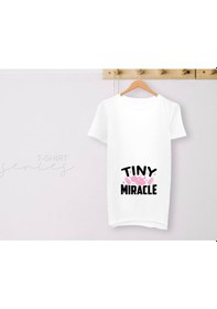 Resim Bk Gift Espri Tasarımlı Beyaz Hamile Tişörtü, Hamileye Hediye, Yeni Anne Hediyesi, Arkadaşa Hediye-12 001 