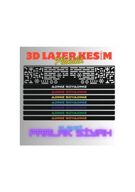 Resim Kişiye Özel Lazer Kesim Piano Black Pleksi Plakalık 2 Adet 