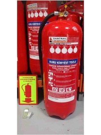 Resim 12 Kg Kuru Kimyevi Tozlu Yangın Söndürme Tüpü Yerli Üretim, Geniş Alanlar İçin Maksimum Güvenlik 