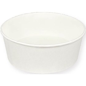 Resim 100 Adet Beyaz Karton Salata Kasesi Kapaklı 1300cc 