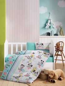 Resim Cotton Box Flanel Bebek Nevresim Takımı Dalmaçyalı Mint 