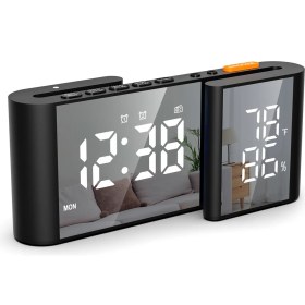 Resim Xixi Shop Renkli Dijital Alarm Saat 7 Renkli Aydınlatma Seviyesi Ayarlanabilir LED Ekranlı (Yurt Dışından) 