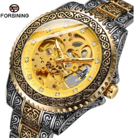 Resim Hanyang Altın Forsining Erkekler Mekanik Izle Otomatik Iş Lüks Bilek Saatler Adam Için 3bar Su Geçirmez Relogio Masculino Saat (Yurt Dışından) 