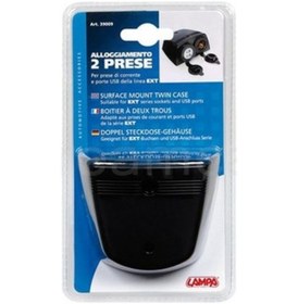 Resim Lampa Çiftli Soket Montaj Yuvası 39009 