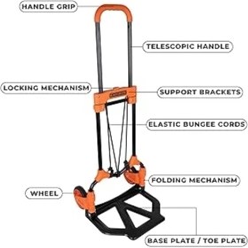 Resim BH200 65KG Katlanır El Arabası 