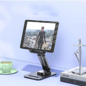 Resim Asfal 360° Dönebilen Katlanabilir Uzayan Masaüstü Telefon Ve Tablet Standı Telefon Ve Tablet Tutucu 