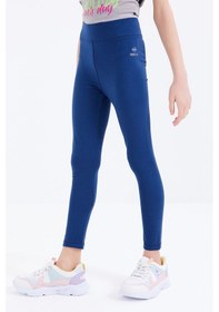 Resim Tommylife Tommy Life İndigo Yüksek Bel Dar Paça Kız Çocuk Tayt - 75047 Indigo 