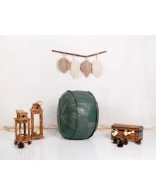 Resim Hakiki Kuzu Derisi El Yapımı Iskandinav Bohem Puf Bahçe Balkon Bungalov Yer Ayak Uzatma Minderi 60X40CM(DOLGULU) 