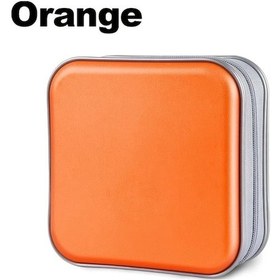 Resim Sunshine022 Portable 40 Gözlü Cd Dvd Kılıfı Saklama Cüzdanı Turuncu Renk Kompakt 
