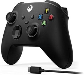 Resim Microsoft Xbox Controller Sundown Kablosuz Oyun Kumandası, 9. Nesil, Siyah + Type C Kablo 