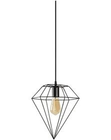 Resim Modern Siyah Rustik Retro Metal Prizma Dekoratif Tekli Sarkıt Avi 