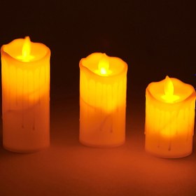 Resim Bood Dekoratif 3'lü Led Mum 