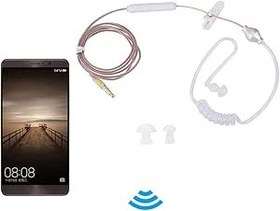 Resim KKPLZZ Kulak Kulaklıklar Hava Tüpü Güvenlik Kulaklık Android için için Mic ile (Şeffaf tek kulak) 