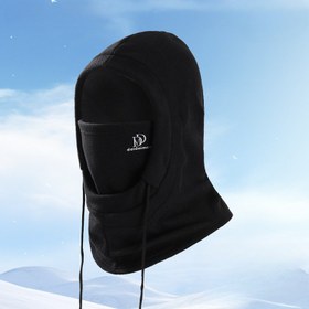 Resim 1 adet Sonbahar ve Kış için Şapka, Erkeklerin Sıcaklık ile Pullover Şapkası, Fleece Boyun Koruyucu, Açık Hava Bisiklet Kulak Koruma Şapkası. 