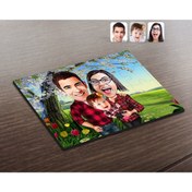 Resim Bk Gift Kişiye Özel Aile Karikatürlü Ahşap Puzzle-2 