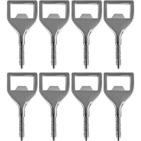 Resim Sagrado Metal Şişe Açacağı Kitleri 8 Paket Boş Paslanmaz Çelik Açacağı Ekle Dıy Metal Bira Açacağı Kare Açacağı (Yurt Dışından) 