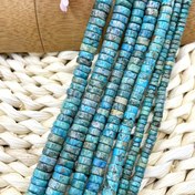 Resim Bohemian Doğal Taş Boncuklar, Mavi Turkuaz Heishi Ara Boncuklar, Bileklikler, Kolyeler, Cep Telefonu Askıları, Çift Hediyeleri ve Günlük Giyim İçin DIY El Yapımı Moda Takı Yapım Seti - Çoklu İplik Paketi 