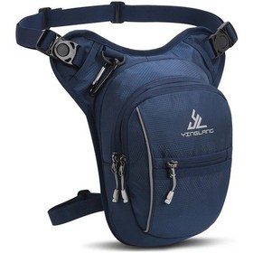 Resim Chuangyinshop Deep Blue Unisex Motorcycle Sırt Çantası Çok Cepli Kadın Erkek Leg Bag Koyu Mavi 