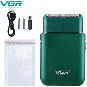 Resim Vgr Elektrikli Tıraş Makinesi Profesyonel Sakal Düzeltici Ustura Taşınabilir Green Without Box Diğer 