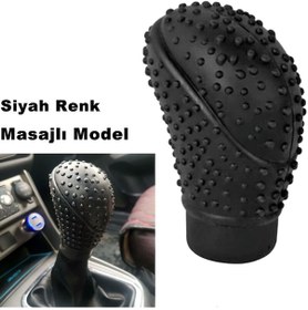 Resim Point Silikonlu Vites Topuzu Kılıfı Siyah Oval Üniversal Ithal (532229510) 