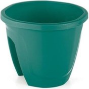 Resim Omnipazar So-zs01 Zümrüt Balkon Saksı 7,5 Litre No 1 Yeşil 18008 