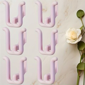 Resim 6 Kolay Kurulumlu Kendinden Yapışkanlı Ayakkabı Kancaları - Duvara Monte Plastik Kancalar, Güç Gerektirmez, Banyoları, Mutfakları ve Yatak Odalarını Dekore Etmek İçin Uygun, Pratik Kancalar, Yardımcı Kancalar 