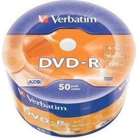 Resim VERBATİM DVD-R 4.7GB 16X 50 Lİ 