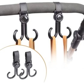 Resim Leyaton BUFFER® 2'li Bebek Arabası, Motor, Bisiklet Eşya Taşıma Aparatı Plastik Kanca RVRYT-RS345 