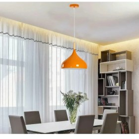 Resim Turuncu Tekli Metal Sarkıt Avize Modern Çocuk Odası Bebek Odası E27 Uyumlu 