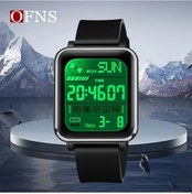 Resim Sunshine022 Ofns Erkekler İçin Dijital Analog Spor Saati Alarm Kronometre Takvim Gece Işığı Siyah Diğer 