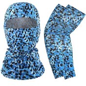 Resim Skycity "serinletici Uv Koruma Bisiklet Kollukları Ve Yüz Maskesi Seti - Nefes Alabilir Kumaş" Gri 