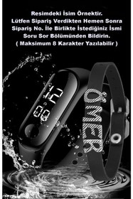 Resim Eylemboutique 5atm Dijital Led Çocuk Saati Dokunmatik Led Çocuk+saati Ve Isme Özel Bileklik 