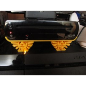 Resim Nintendo Wii U Yatay Stand W / Zelda Hyrule Crest Aparat 