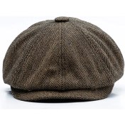 Resim Xphone Store Retro Vahşi Sekizgen Şapka - Siyah Kahverengi (Yurt Dışından) 