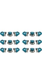 Resim Nalburkent Tencere Tava Sahan Kulp ve Kapak Kulpu Yasemin Turkuaz 6 Set 