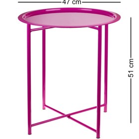Resim HASTUNÇ Katlanır Metal Ofis Orta Sehpa-mor 