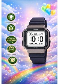 Resim Captiva Digital 3 Atm Suya Dayanıklı Işık+alarm+kronometre+takvimli Çoçuk Kol Saati Cp.yn.26.m2 Beyaz 
