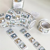 Resim 500 adet Pochacco Köpek Seyahat Çıkartmaları - Günlükler, Albümler ve El İşleri için Şirin Karikatür Mavi Yapışkan Bant, Takvim Tasarımlı Tek Kullanımlık Rulo, Albüm Aksesuarları | Eğlenceli Görseller | Dayanıklı Ambalaj, Albüm Etiketleri 