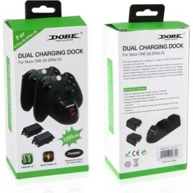 Resim Dobe Xbox One S/x Kol Ikili Kablosuz Denetleyici Için Şarj Standı 