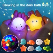 Resim 2/4/6/8 adet Deliksiz Banyo Oyuncakları, Balıkçılık Işıklı Deniz Hayvanları Seti, Parıltılı Renkli Küvet Oyuncakları, Küvet Yüzen Su Oyuncakları, Banyo Su Küveti Oyunları Havuzu Partisi İçin Harika Hediyeler 