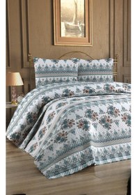 Resim Çok Amaçlı 3 Parça Çift Kişilik Pike Takımı Turkuaz 