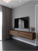 Resim Myniture Home & Living Duvara Monte Tv Sehpası Ceviz Q6106-2 