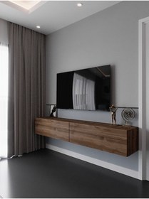 Resim Myniture Home & Living Duvara Monte Tv Sehpası Ceviz Q6106-2 